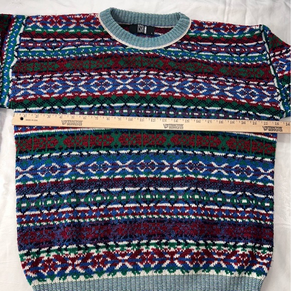 Vintage Grandpa Crewneck Sweater Large TSR USA Christmas Holiday Multicolor - Picture 7 of 9